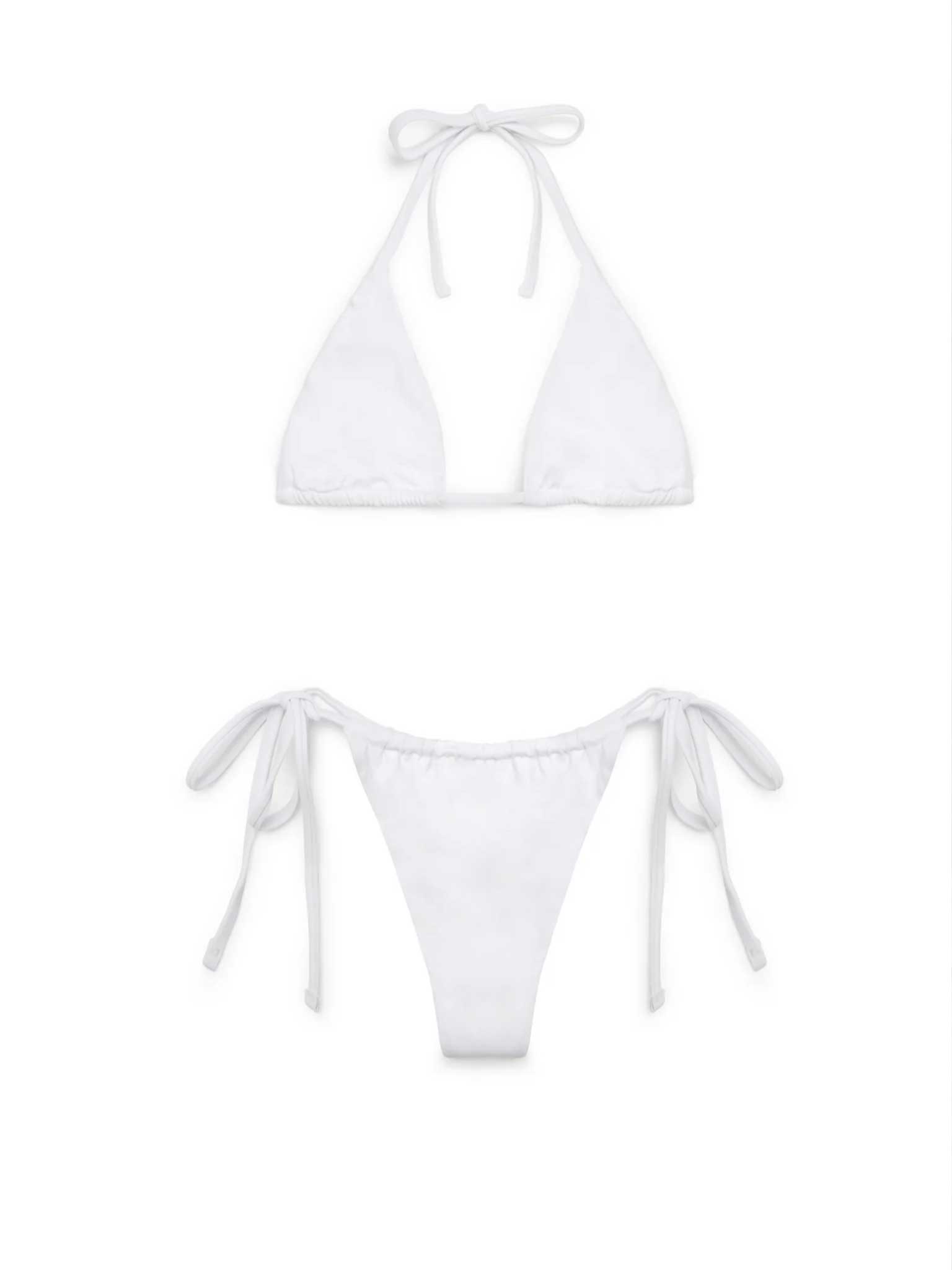 Athena Adjustable String Bottoms In White