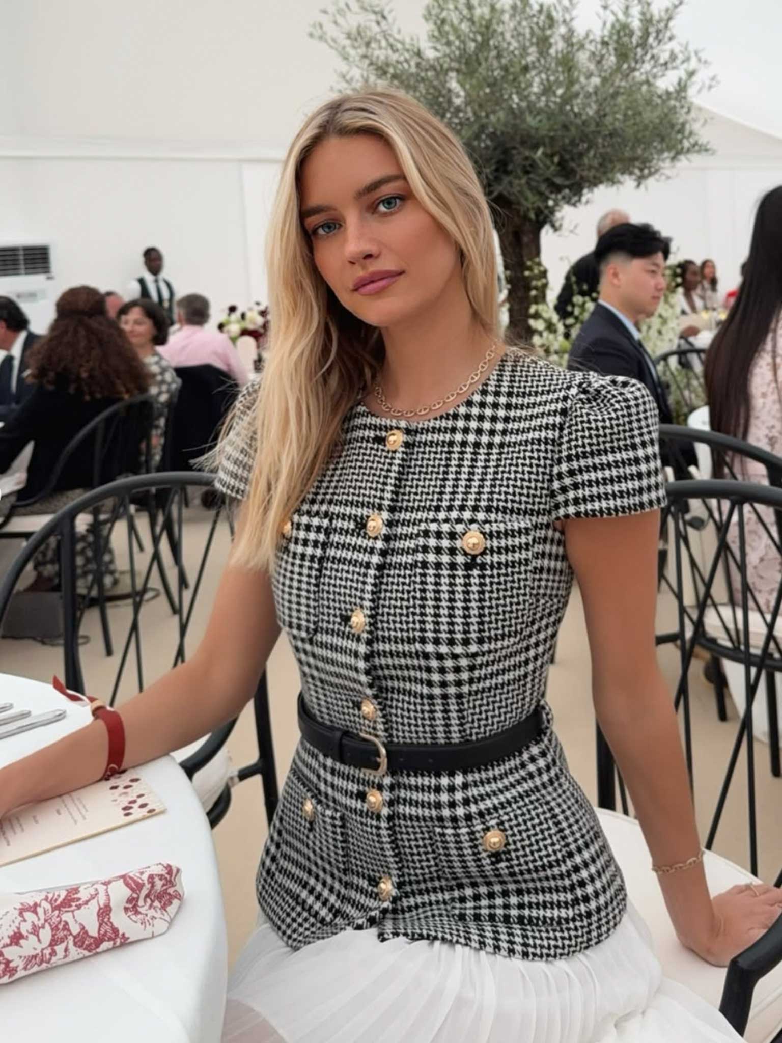 Chanel Houndstooth Tweed Jacket