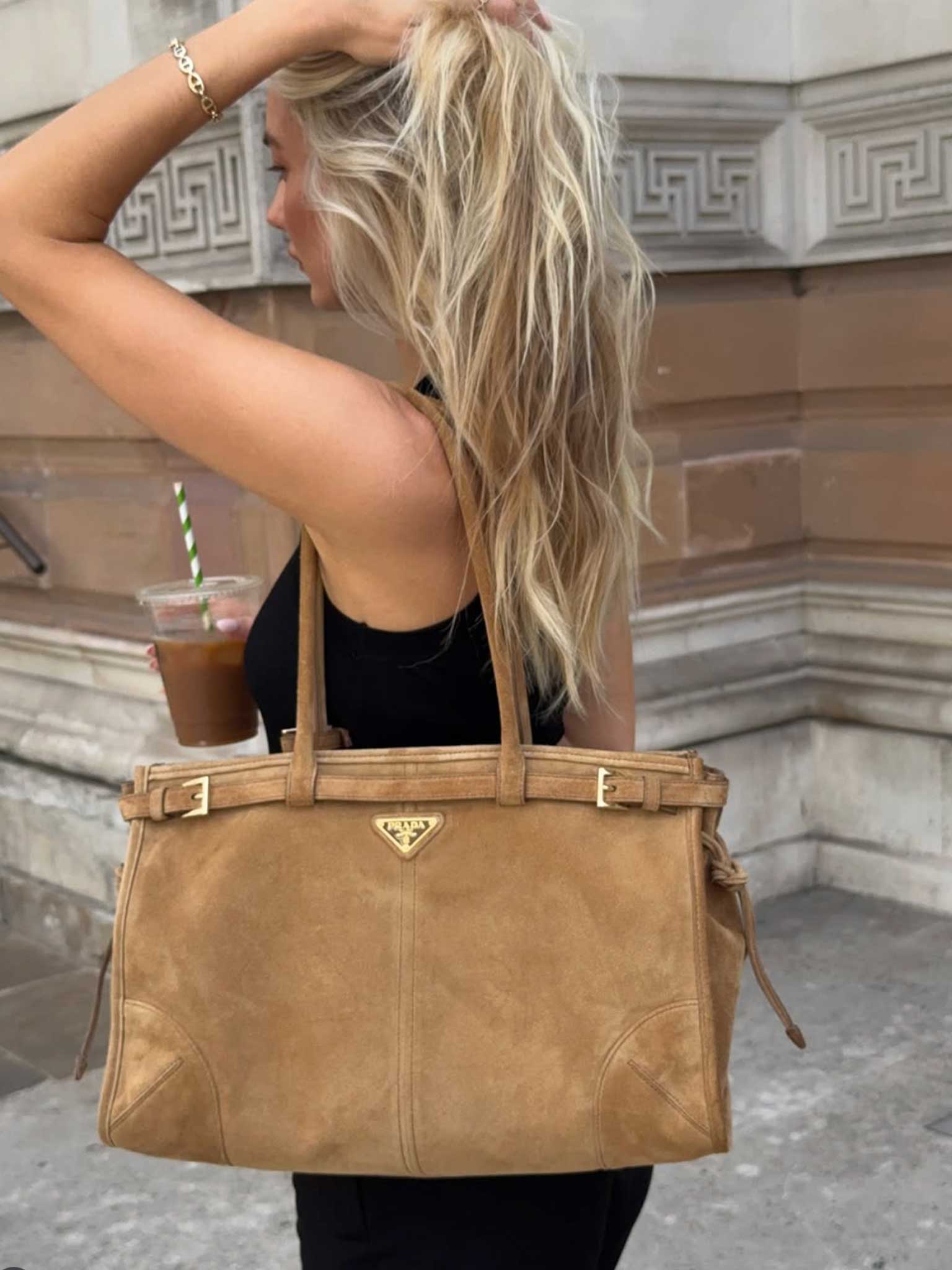 Prada Cognac Saffiano Tote